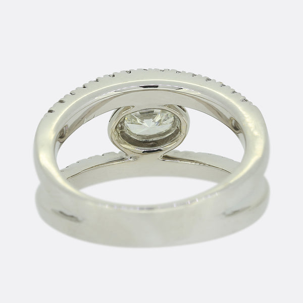 Abstract 0.35 Carat Diamond Ring