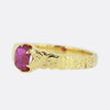 Antique Patterned Ruby Solitaire Ring