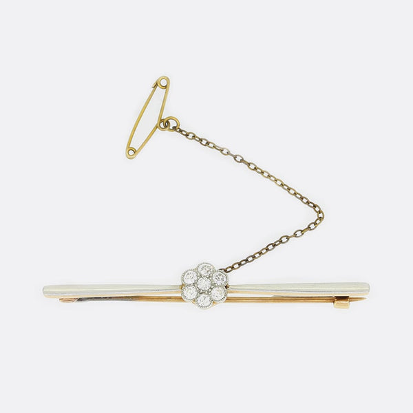 Victorian 0.35 Carat Diamond Daisy Cluster Brooch