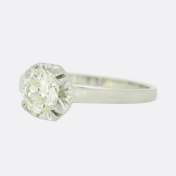 0.75 Carat Old Cut Diamond Solitaire Ring