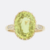 Vintage 8.35 Greenish Yellow Chrysoberyl Solitaire Ring