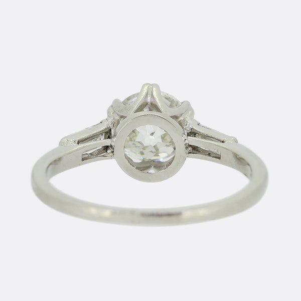 1.09 Carat Old Cut Diamond Solitaire Ring