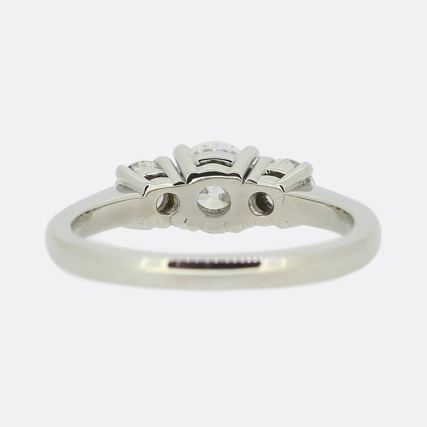 1.02 Carat Diamond Three Stone Engagement Ring