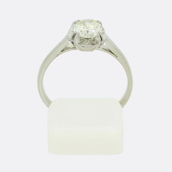 0.75 Carat Old Cut Diamond Solitaire Ring