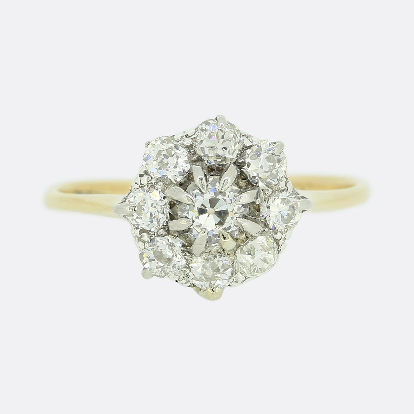 Victorian 0.50 Carat Old Cut Diamond Cluster Ring