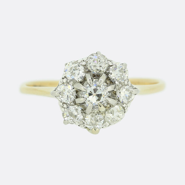 Victorian 0.50 Carat Old Cut Diamond Cluster Ring
