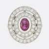 0.65 Carat Ruby and Diamond Cluster Ring
