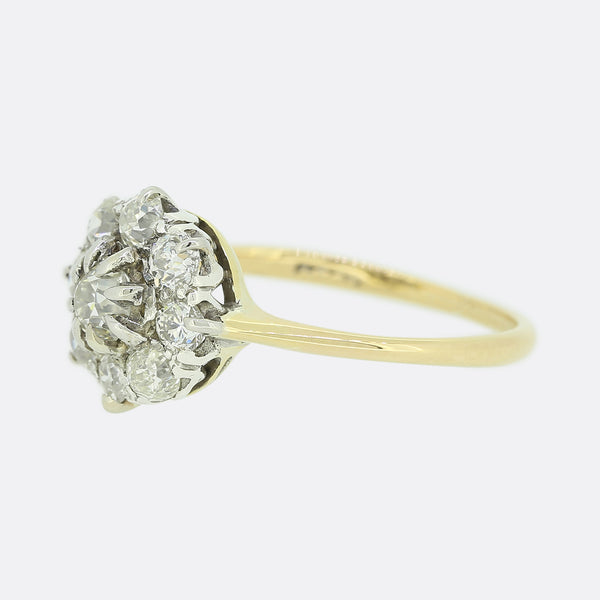Victorian 0.50 Carat Old Cut Diamond Cluster Ring