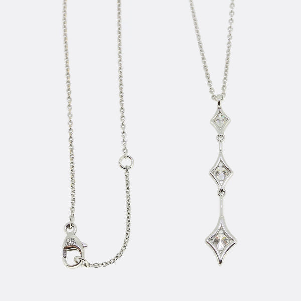 De Beers 0.35 Carat Diamond Pendant Necklace