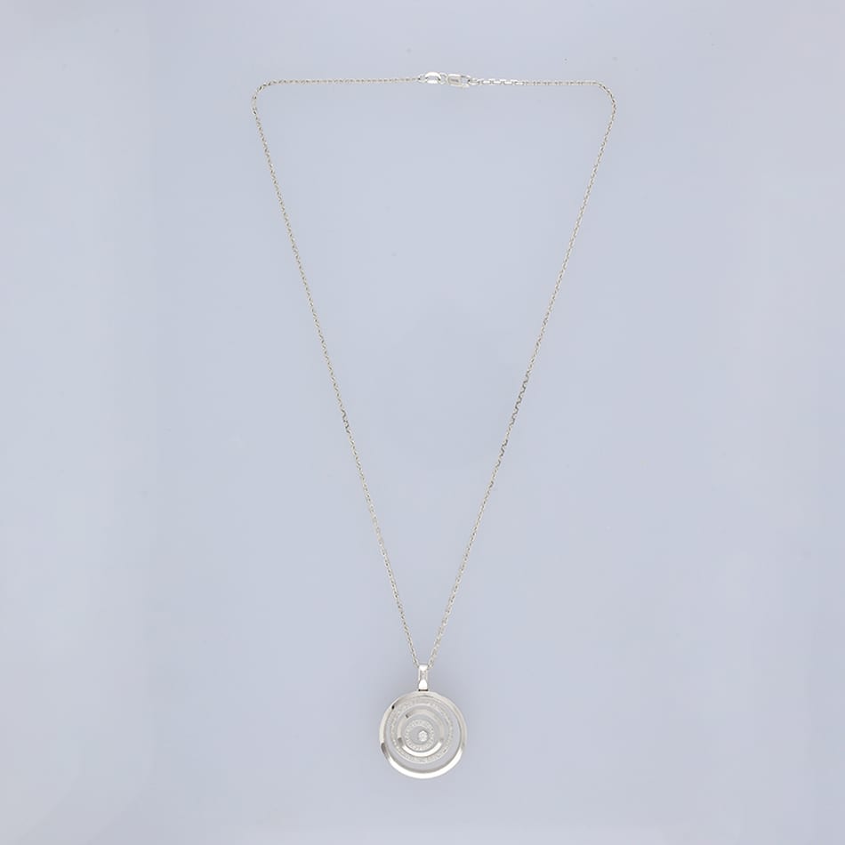 Diamond Layered Bubbles Pendant Necklace