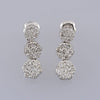 2.32 Carats Diamond Cluster Drop Earrings