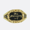 Victorian 'In Memory Of' Enamel Mourning Ring