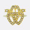 Victorian Pearl Double Heart Ring
