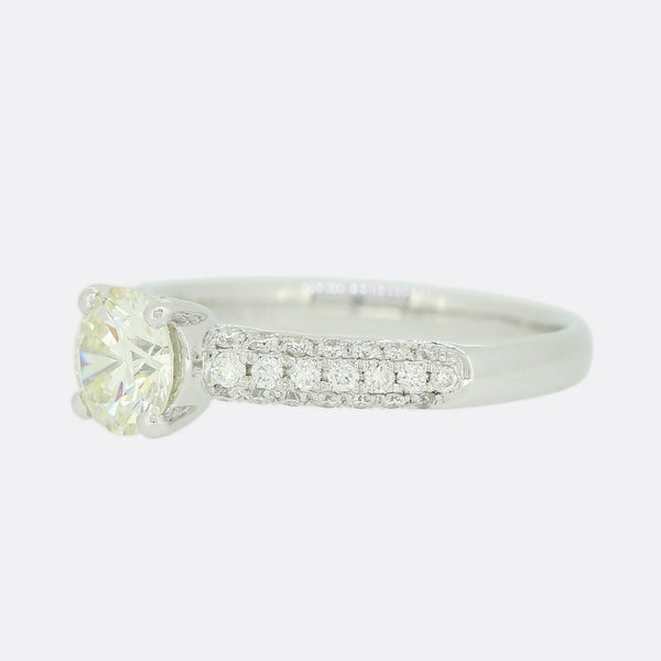 0.81 Carat Diamond Solitaire Engagement Ring