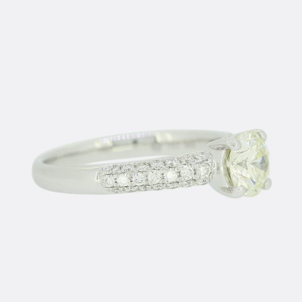 0.81 Carat Diamond Solitaire Engagement Ring