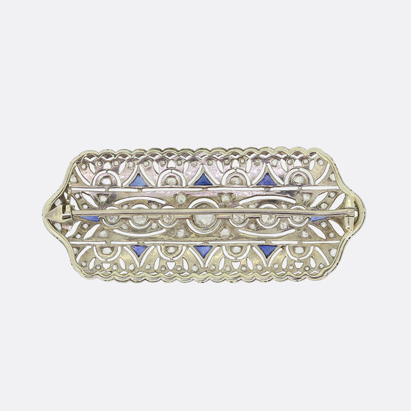 Art Deco Sapphire and Diamond Brooch