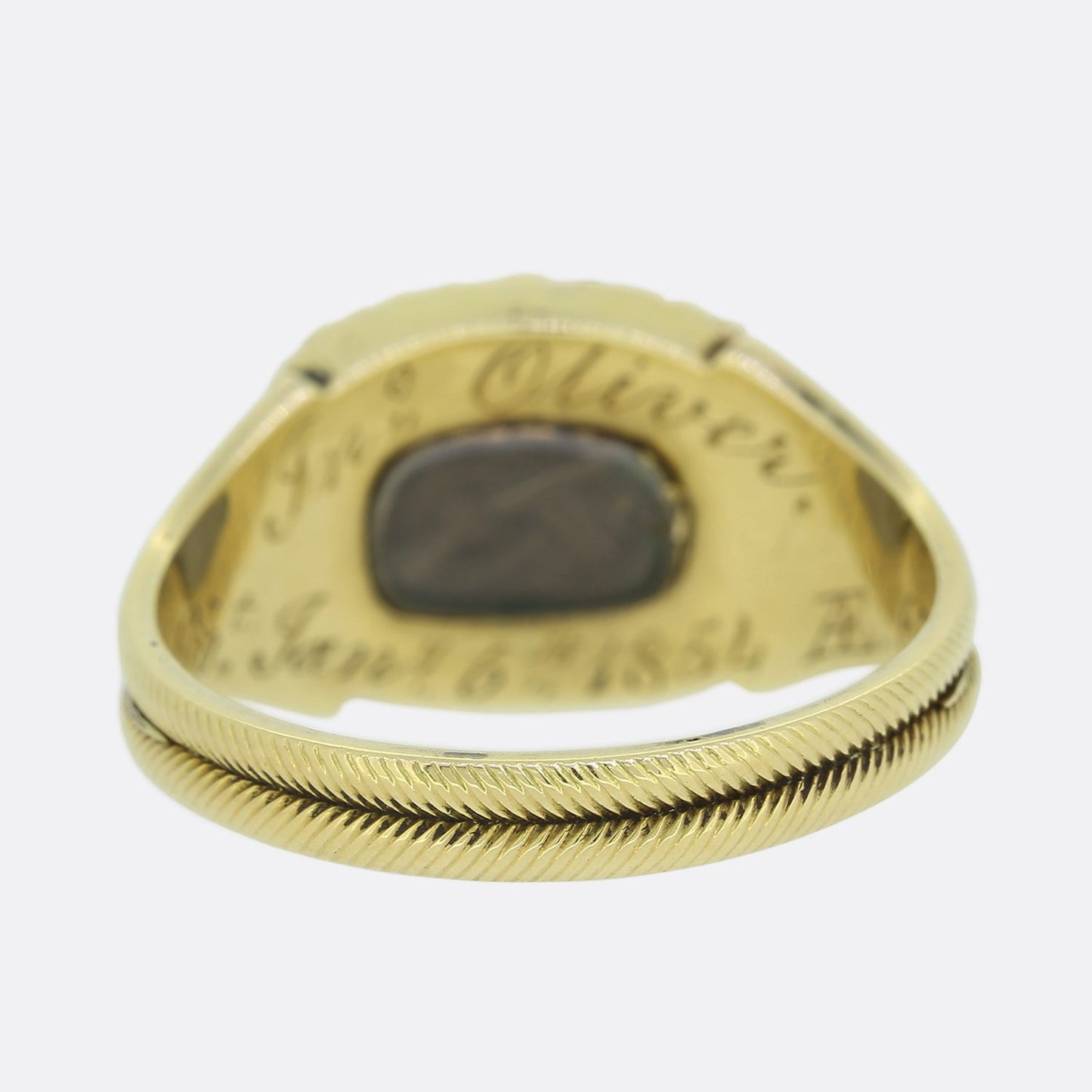 Victorian 'In Memory Of' Enamel Mourning Ring