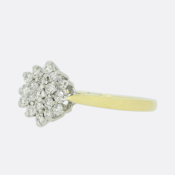 Vintage 0.20 Carat Diamond Daisy Cluster Ring