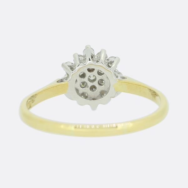 Vintage 0.20 Carat Diamond Daisy Cluster Ring