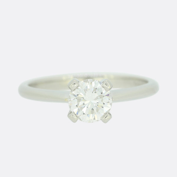 0.77 Carat Diamond Solitaire Engagement Ring