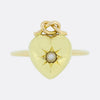 Victorian Pearl Heart Ring