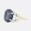8.90 Carat Unheated Madagascan Sapphire and Diamond Ring