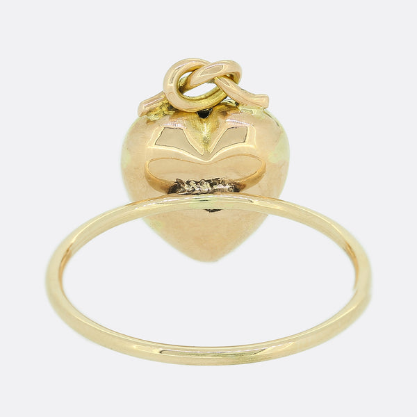 Victorian Pearl Heart Ring