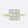 0.50 Carat Old Cut Diamond Square Cluster Ring