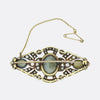 Victorian Chrysoberyl Cats Eye and Diamond Brooch