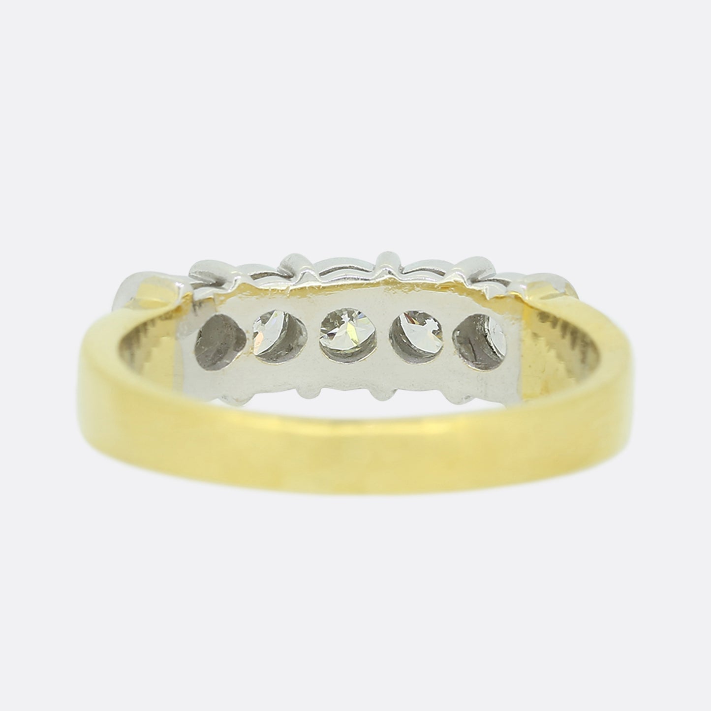 Vintage Five Stone 0.90 Carat Diamond Band Ring