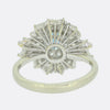 Topaz and 1.20 Carat Diamond Cluster Ring