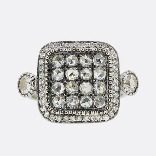 Mouawad Rose Cut Diamond Tablet Ring