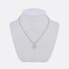 1.60 Carat Diamond Halo Pendant Necklace