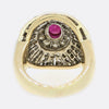 0.70 Carat Ruby and Diamond Cluster Ring