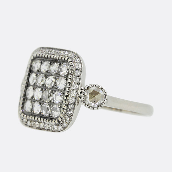 Mouawad Rose Cut Diamond Tablet Ring