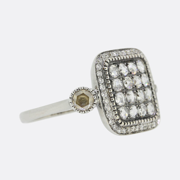 Mouawad Rose Cut Diamond Tablet Ring