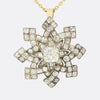 Victorian 2.95 Carat Diamond Star Pendant Necklace