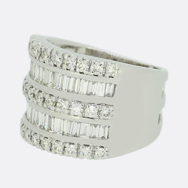 0.85ct Diamond Five Layered Ring