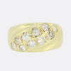 0.90 Carat Diamond Cluster Wide Band Ring
