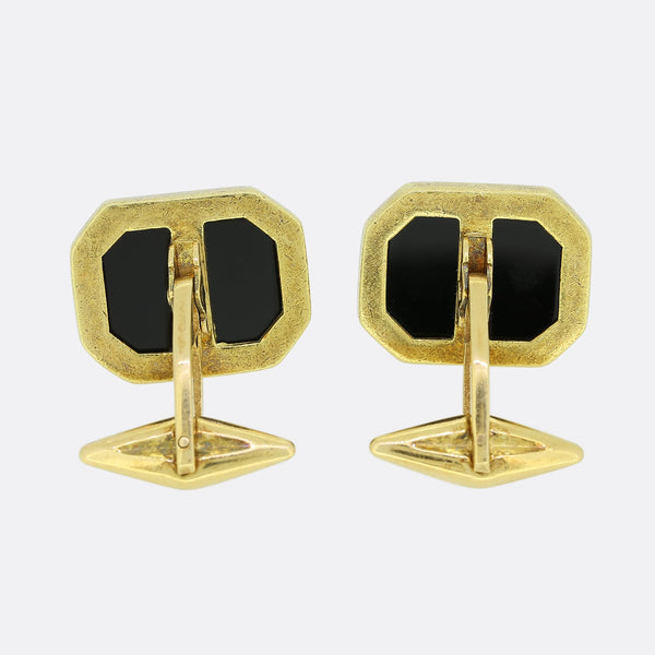 Vintage Black Onyx Cufflinks