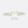 0.71 Carat Emerald Cut Diamond Solitaire Engagement Ring