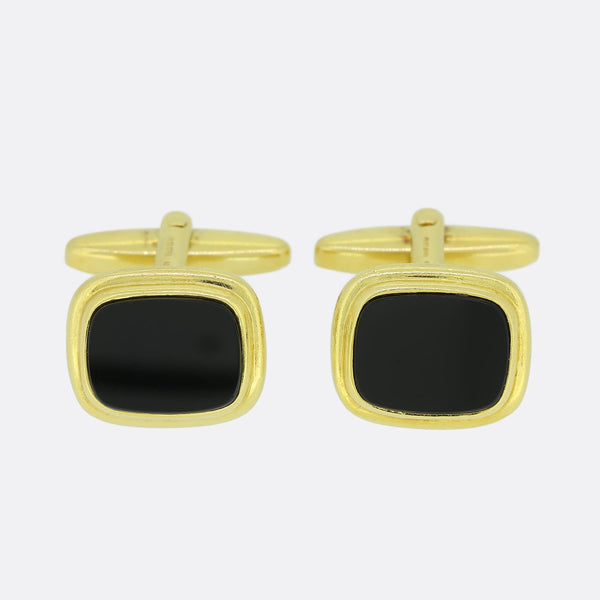 Vintage Black Onyx Cufflinks