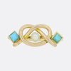 Victorian Turquoise and Pearl Infinity Ring