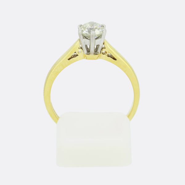 0.50 Carat Brilliant Cut Diamond Solitaire Engagement Ring