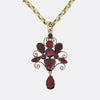 Georgian Flat Cut Garnet Necklace