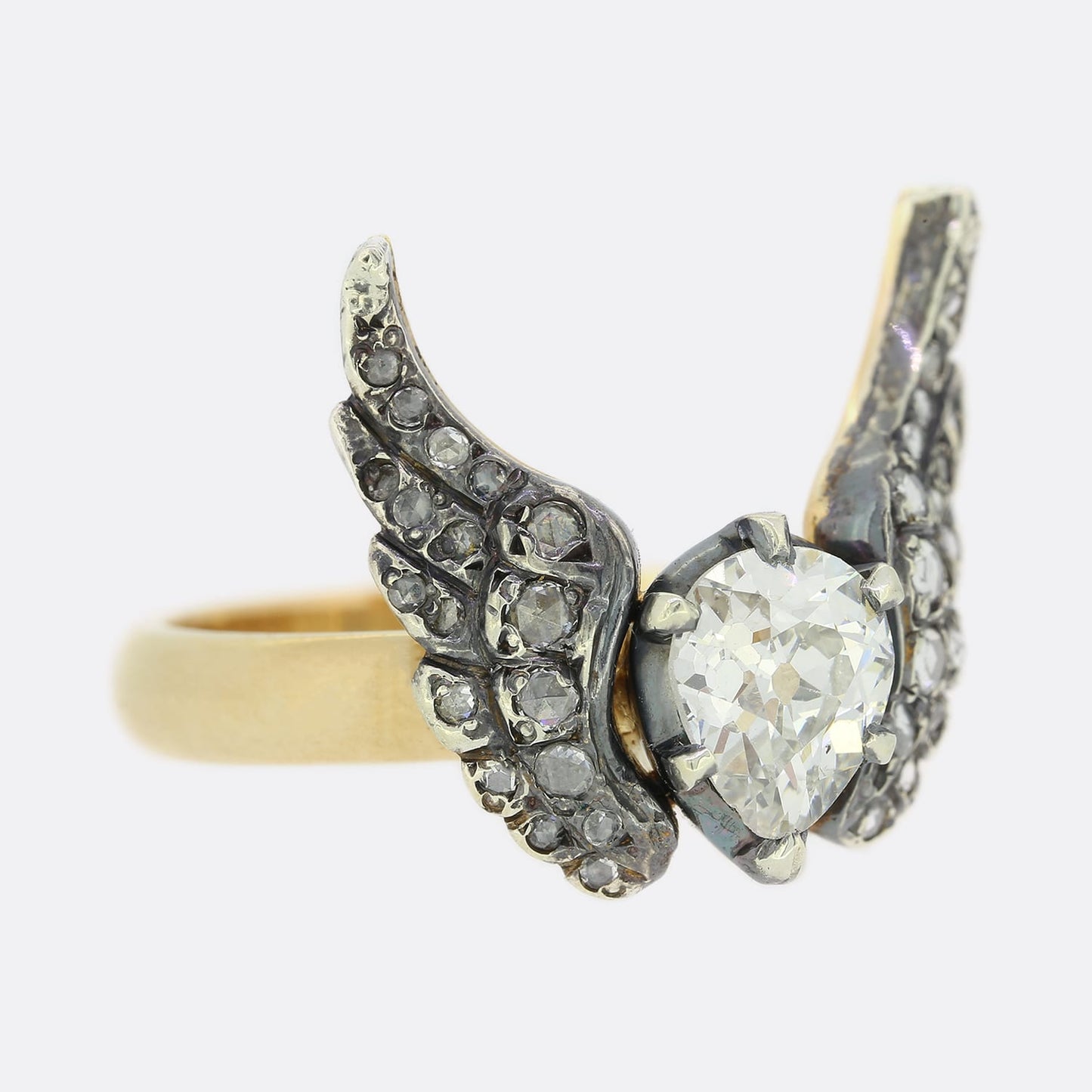 Gaetano Chiavetta 1.07 Carat Pear Shaped Diamond Winged Angel Ring