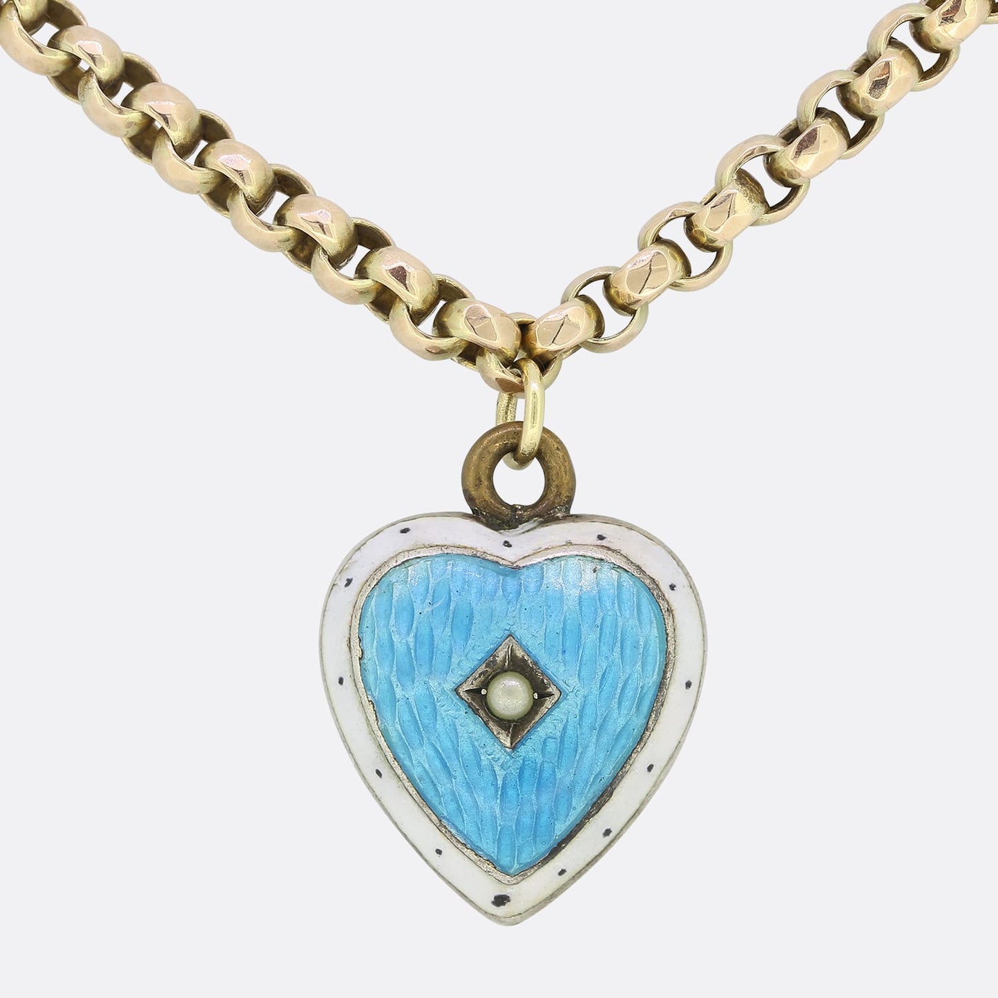 Georgian Turquoise Charming Heart Necklace