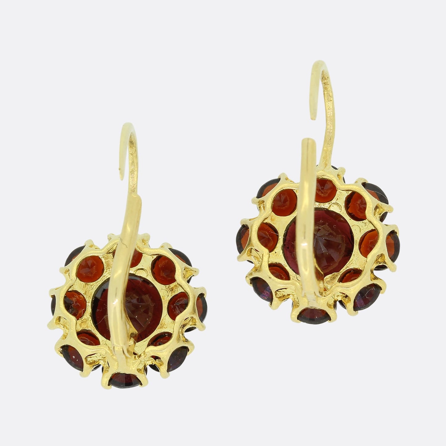 Vintage Garnet Cluster Earrings
