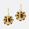 Vintage Garnet Cluster Earrings