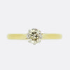 Vintage 0.60 Carat Transitional Cut Diamond Solitaire Engagement Ring